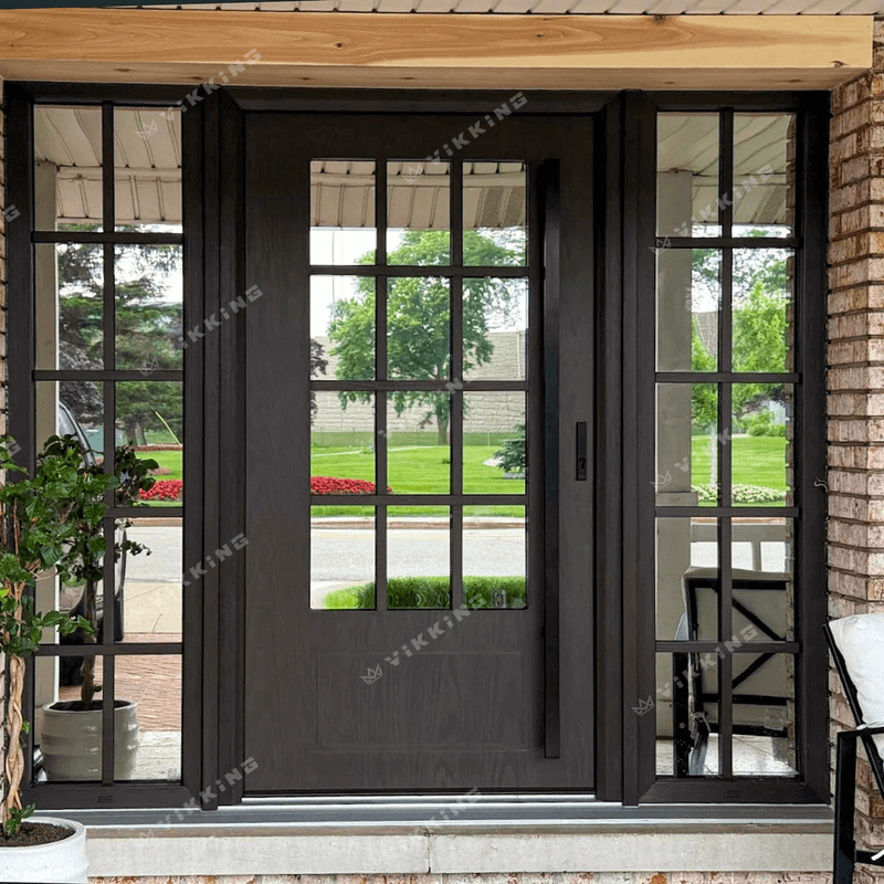 Nowoczesne drzwi kompozytowe z doświetlami bocznymi